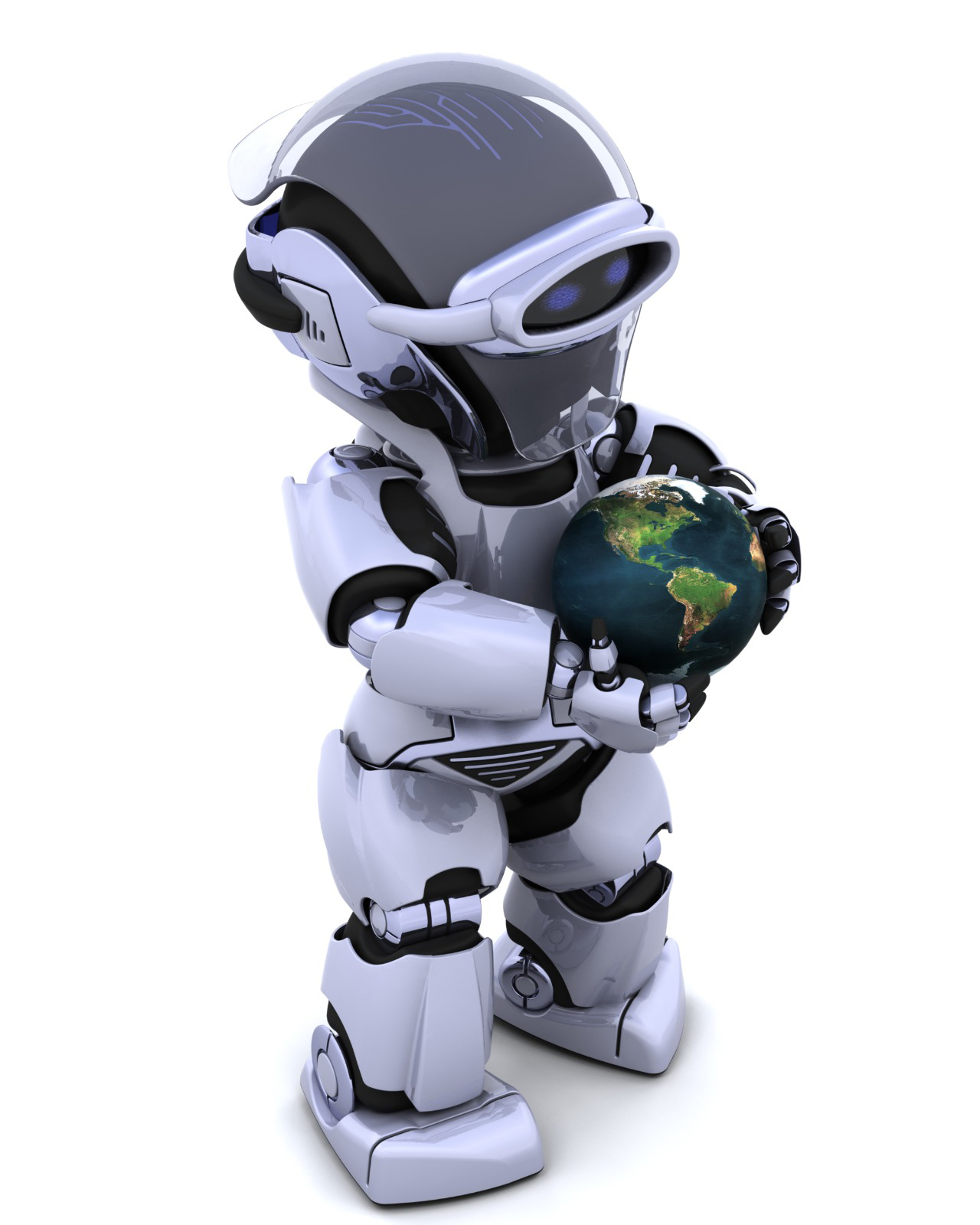 Eco, mascote da RS Recicla, segurando o planeta Terra